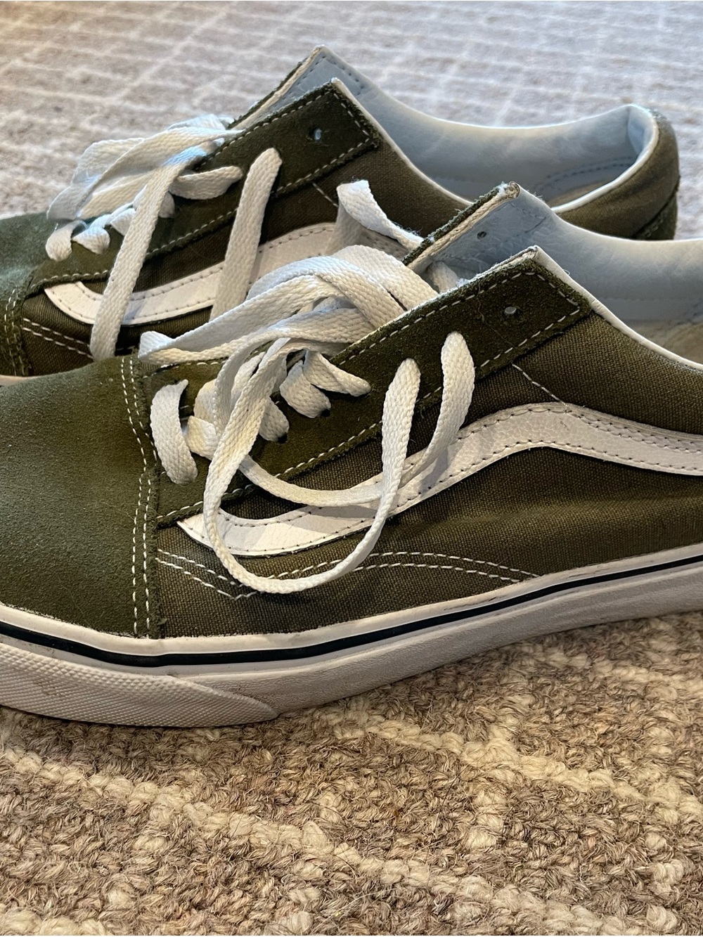 Vans Olive Suede Old Skool Sneakers - Picture 2 of 6
